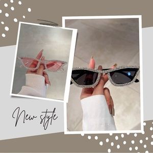 Rhinestone Cat Eye Sunglasses
